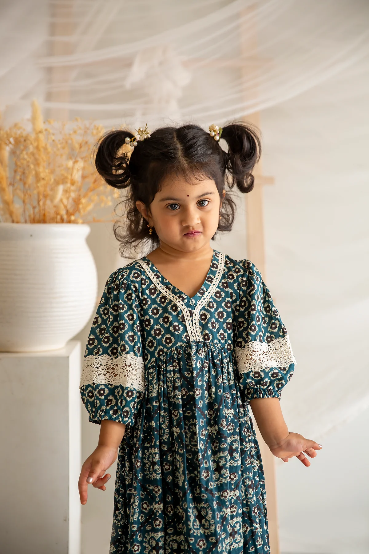Teal Lace Festive Dress
