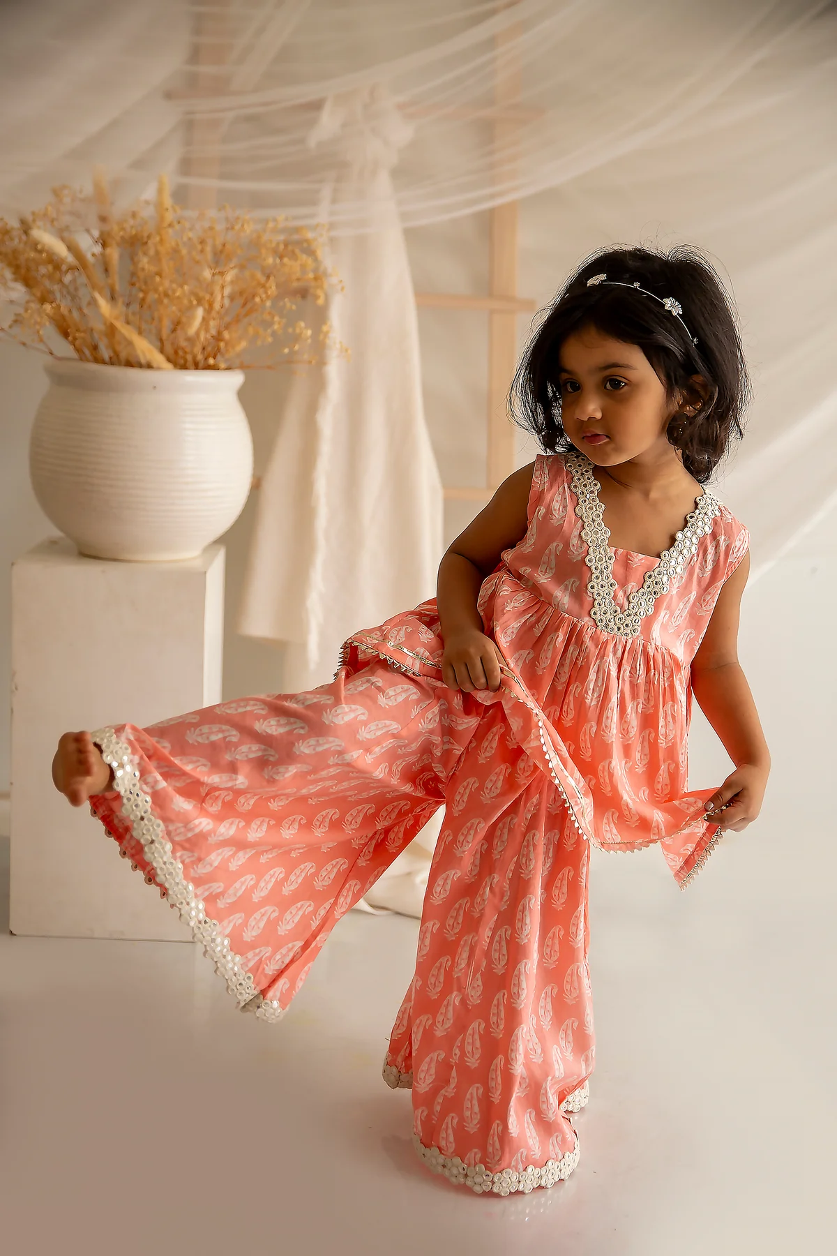 Coral Paisley Garara Set