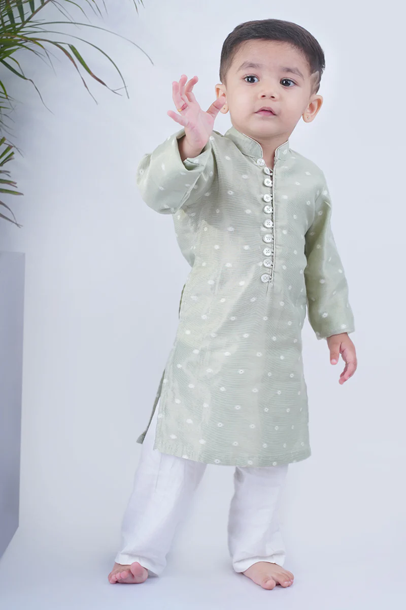 Sage Buti Kurta Set